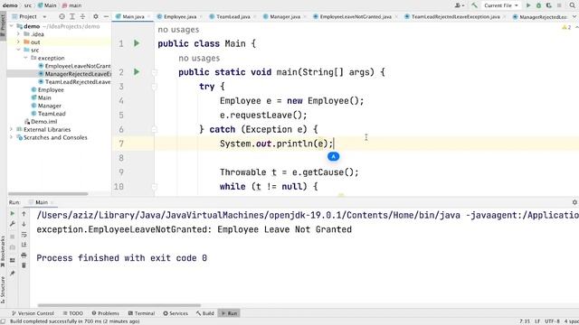 Chained Exception in Java | User Defined Exception | Exception Handling смотреть онлайн