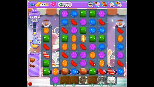 Candy Crush Saga DREAMWORLD level 571 смотреть онлайн