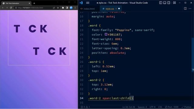 CSS Tick Tock Animation | CSS Animation Tutorial смотреть онлайн