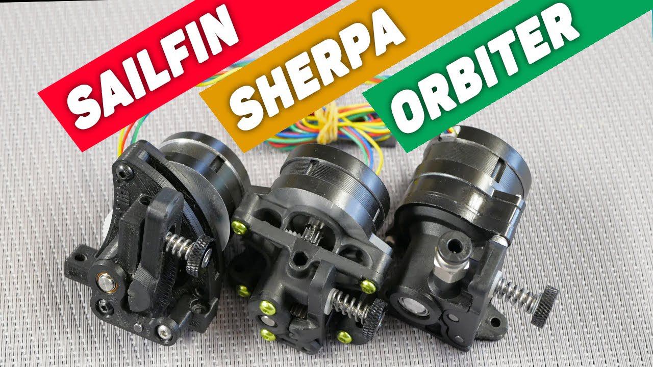 Легкие Фидеры для 3Д Принтеров - Sherpa Mini, Orbiter, Sailfin Extruder смотреть онлайн