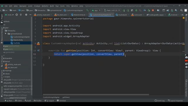 Custom ListView in Android studio using [ KOTLIN ] смотреть онлайн