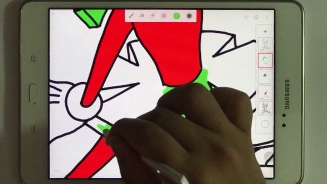 Dibujando a el marciano Marvin / Drawing Marvin The Martian on Samsung Galaxy Tab A with S-Pen смотреть онлайн