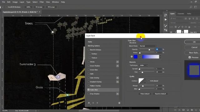 Diagram | Exploded Diagram Real Time | Landscape | Photoshop | 3dmax смотреть онлайн