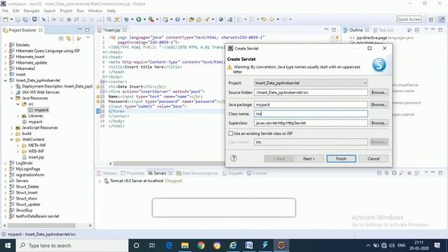 How to insert data into database using jsp and servlets with code смотреть онлайн