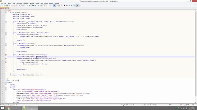 Form validation PHP class walk through смотреть онлайн