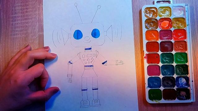 СХЕМА РИСОВАНИЯ ЧЕЛОВЕКА РОБОТА. КАК НАРИСОВАТЬ РОБОТА смотреть онлайн