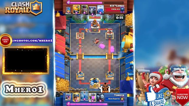 GODLIKE 3 MUSKETEERS GAMEPLAY | 7100+ TROPHY DECK - Clash Royale смотреть онлайн