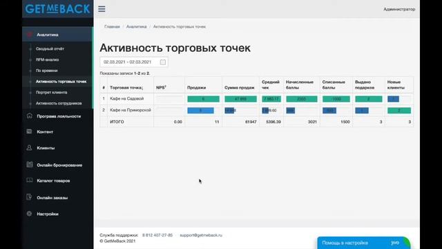 Видеообзор раздела «Аналитика» в GetMeBack