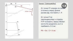 Выкройка  цельнокроеного рукава: как построить просто и быстро