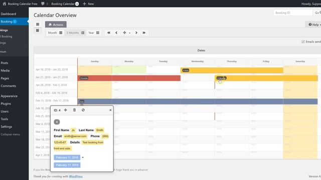 Booking Calendar - WordPress plugin overview смотреть онлайн