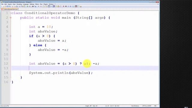 Java Tutorial - How to use Conditional Operator ( ? : ) смотреть онлайн