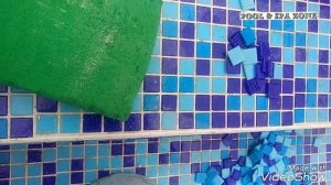 Ремонт выпавшей мозайки в боссейне