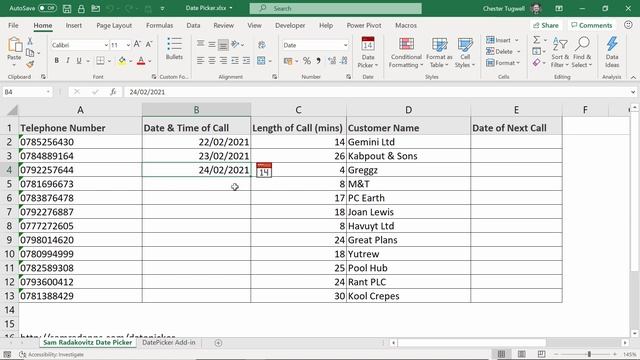 Install In-Cell Date Picker Calendar in Excel - Calendar Drop-down in Column - Excel 365, 2016, 201 смотреть онлайн