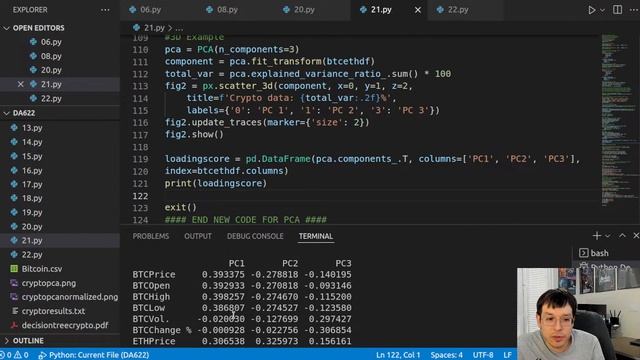Looking at Principal Component Analysis Loading Scores in Python смотреть онлайн