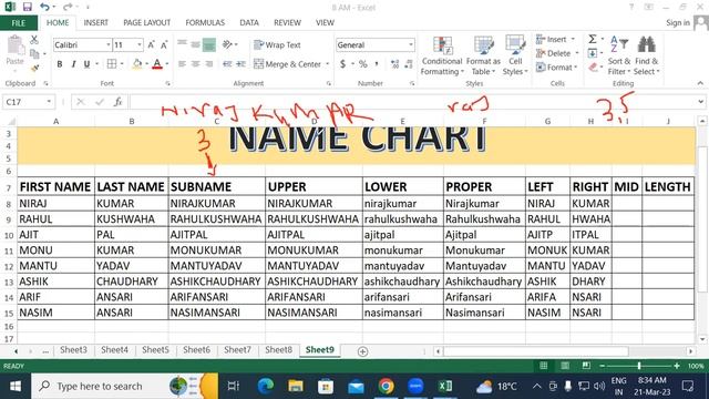 How to create Name Chart in MS Excel | GIT Education смотреть онлайн