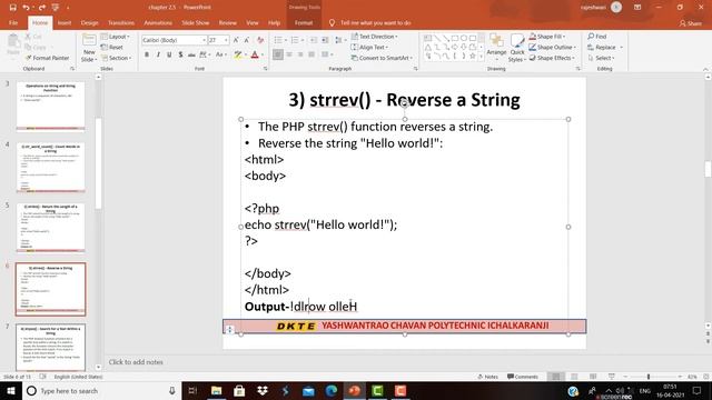 In PHP | Operation On String And String Function | In Marathi смотреть онлайн