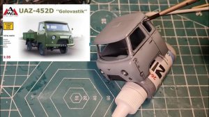 Советский грузовик УАЗ. Сборка и окраска масштабной модели. Моделизм.