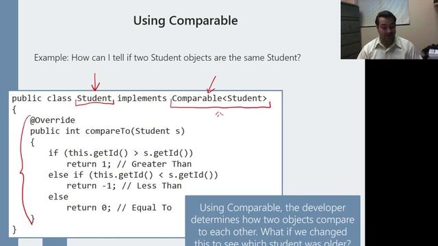 Implementing the Comparable Interface смотреть онлайн