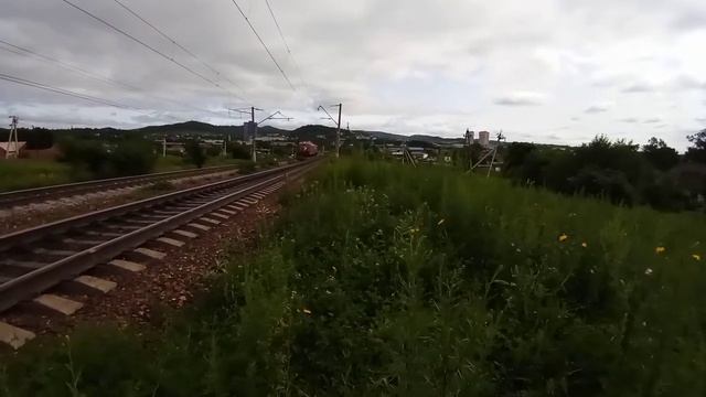 Месяц ждал. Электровоз ЭП1-025 с вагоном-дефектоскопом и приветливой бригадой смотреть онлайн