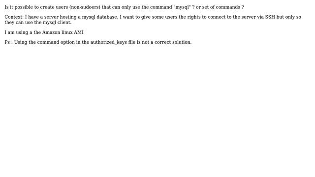 Unix & Linux: How to limit users permissions to only use mysql? (2 Solutions!!) смотреть онлайн