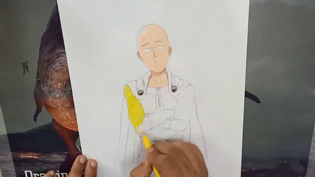 Drawing Saitama Tutorial | Confused Saitama Drawing #onepunchman #saitama #anime