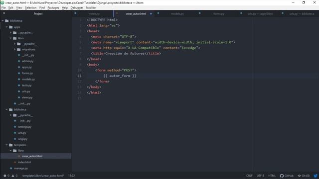 12.- Curso Django 2 | Vistas basadas en funciones: Crear Autor смотреть онлайн