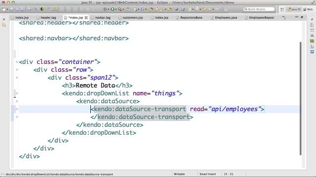 Getting Started With The Kendo UI JSP Wrappers - Episode 2 смотреть онлайн