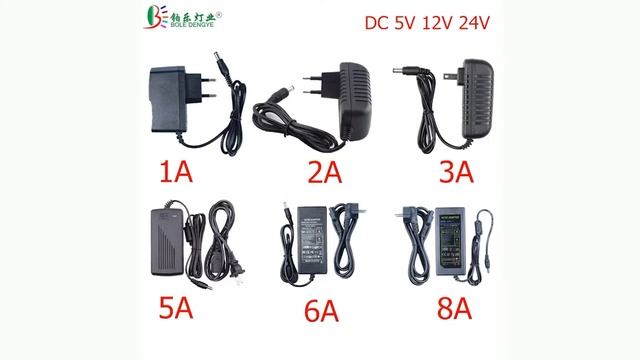 Светодиодный Мощность адаптер 5,5*2,1 ~ 2,5 мм Женский Разъем EU AC 110V 220V DC/DC 12V 24V 5V смотреть онлайн