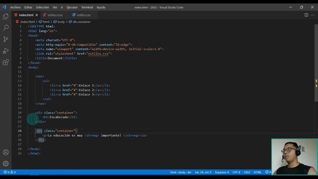 SASS Desde Cero - #3 Nesting (Anidamiento) смотреть онлайн