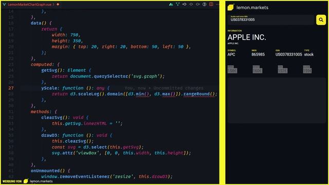 Profi Charts mit D3 selber bauen! Candle-Chart mit @lemon.markets & Nuxt 3 [Tutorial/Deutsch] смотреть онлайн