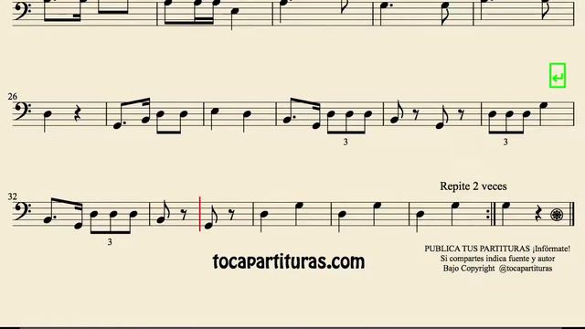 Himno Nacional de China Partitura de Trombón Chelo Fagot Tuba Bombardino смотреть онлайн
