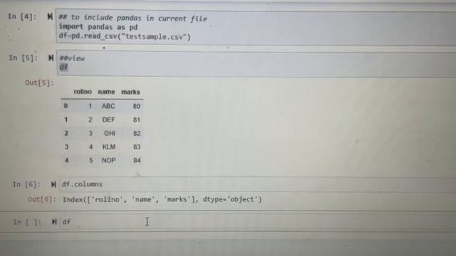 Data science using Python :to identify columns names and datatypes of those columns in dataframe смотреть онлайн
