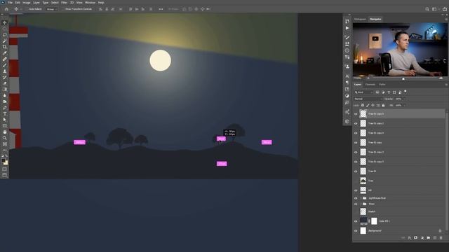 How to EASILY Draw 2D Landscapes in Photoshop ep. 02 смотреть онлайн