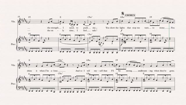 Violin - Lights - Ellie Goulding - Sheet Music, Chords, & Vocals смотреть онлайн
