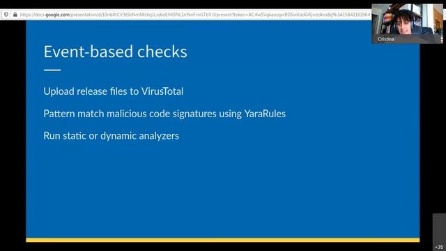 Cristina Munoz -Automatic detection of Malware in PyPi - Online meetup 03-14-2020 смотреть онлайн