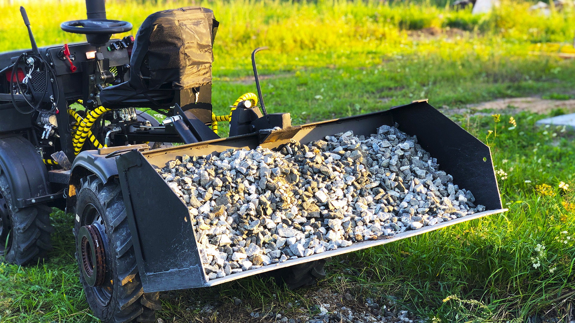 Задний ковш на самодельный мини мототрактор смотреть онлайн