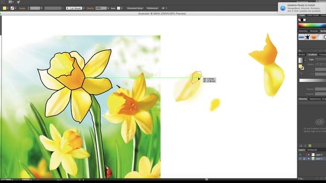 Timelapse - How to make realistic illustrations in adobe illustrator. смотреть онлайн
