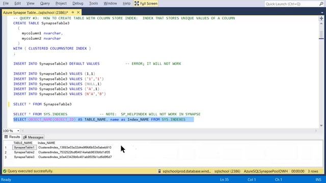 Azure Synapse Tables Creation with Partitions, Distributions смотреть онлайн