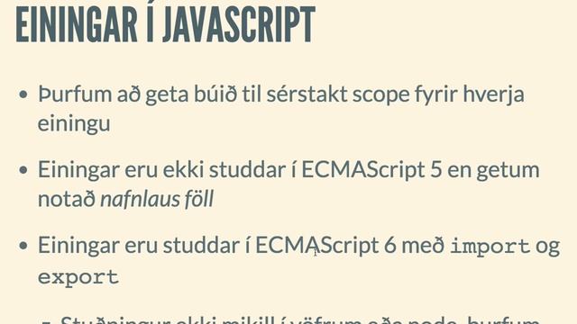 Fyrirlestur 9.3: Einingar смотреть онлайн