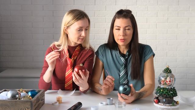 Хогвартс. DIY Елочные шары "Факультеты Хогвартса" (новогодние игрушки Гарри Поттер) смотреть онлайн