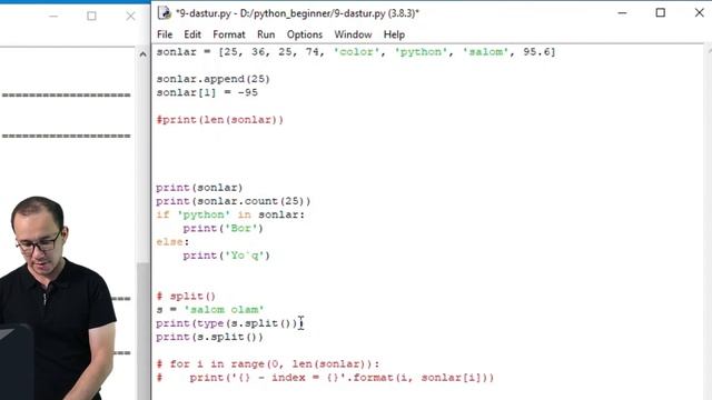 Python beginner. 8 dars Python List, Tuple, Set, Dict Ma'lumot turlari смотреть онлайн