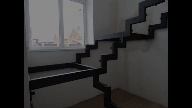 Металлокаркас лестницы на ломанных косоурах "Зигзаг" смотреть онлайн