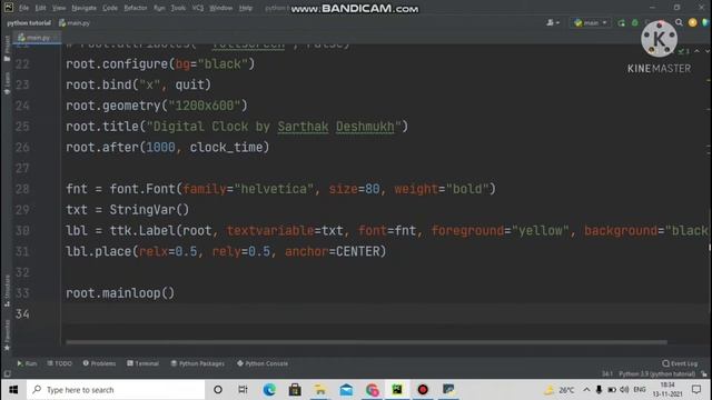 ⌚?Digital watch in python ?⌚|| Python Animations || Digital Clock in python || Analog watch смотреть онлайн