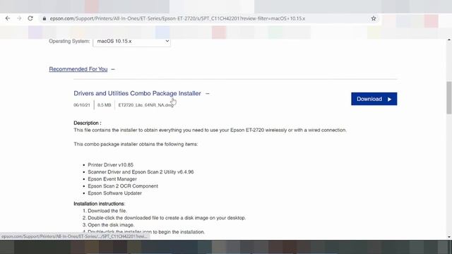 Epson EcoTank ET 2720 Driver Download смотреть онлайн