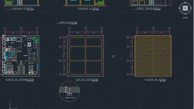 ✅ Plano de casa Gratis ¡Económica! con medidas Autocad y PDF смотреть онлайн