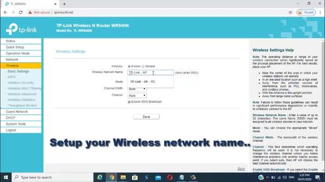 Setup ACCESS POINT Mode On TP-LINK TL-WR840N | ITC TUTORIALS