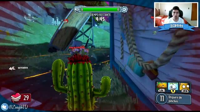 ¡El Cactus Clásico en Jardines y Cementerios, sin Personajes Extras! - PvZ Garden Warfare смотреть онлайн