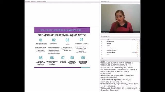 Вебинар Светланы Ероховой "Книга от рукописи до магазина" смотреть онлайн