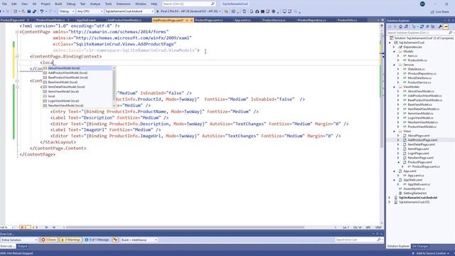 SQLite CRUD Operation in Xamarin Forms | MVVM - Ep:12 смотреть онлайн
