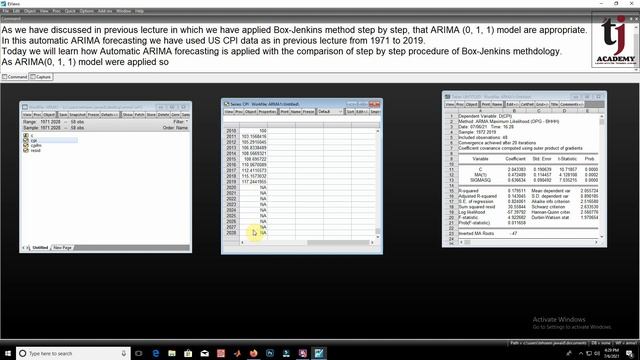 Econometrics # 50 : Automatic ARIMA Forecasting with EViews смотреть онлайн
